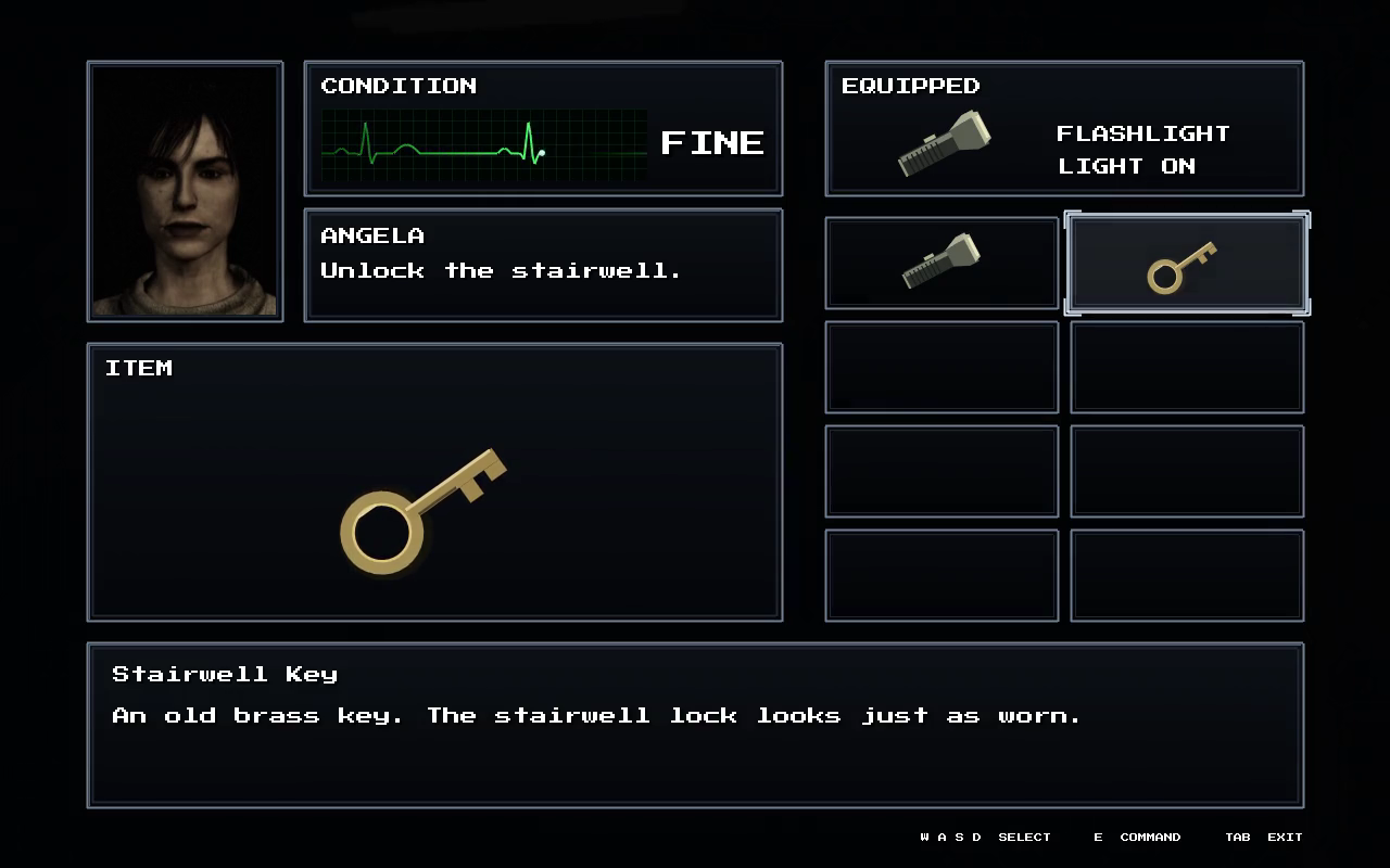 The inventory screen